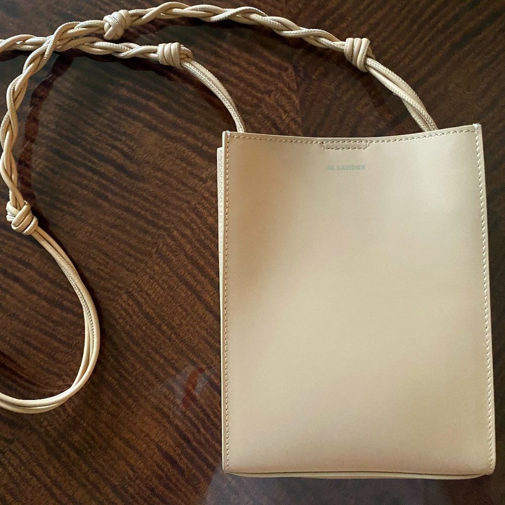 Jil Sander Tangle Small Leather Crossbody Bag